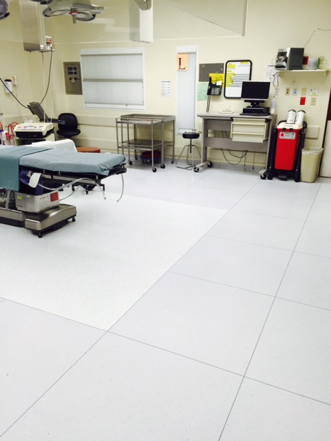 hospital flooring in an operating room