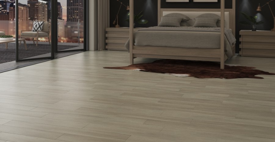 Maybree Flooring in a Penthouse Suite bedroom
