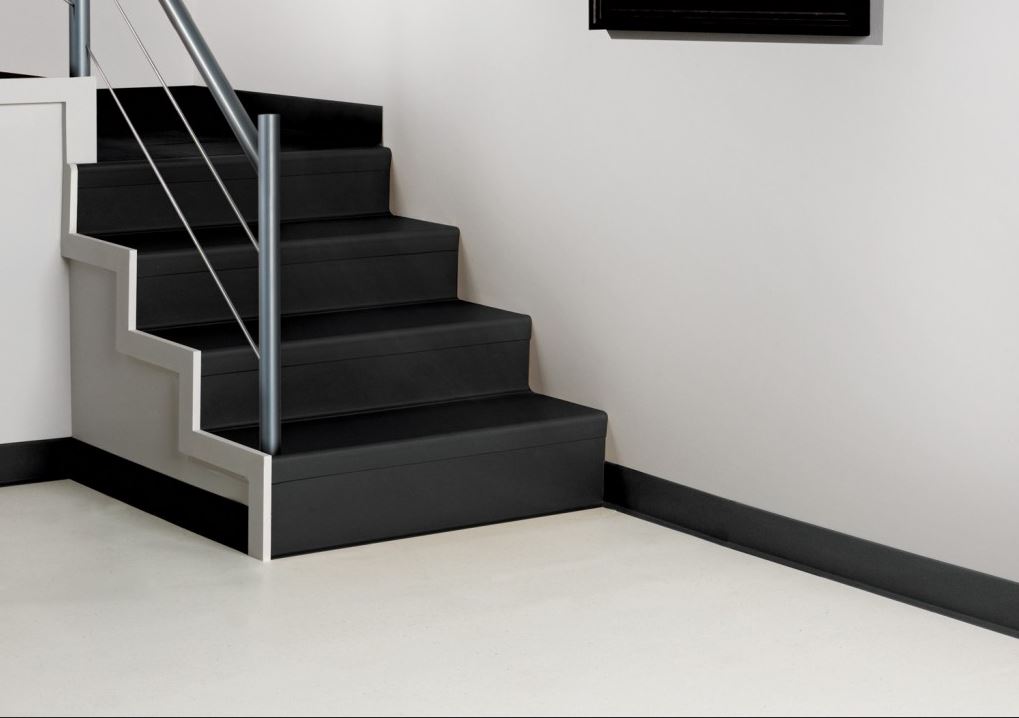 Image of Black Stair Treads on Stair Case