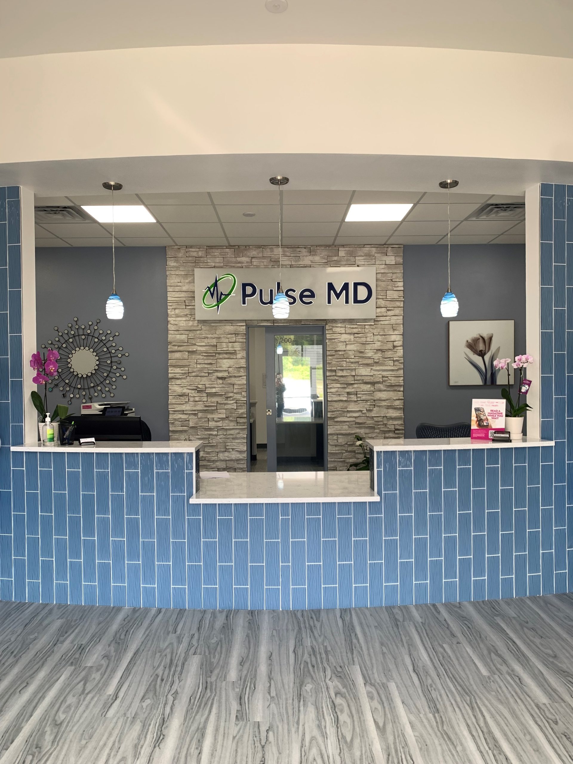Medical Office entry lobby with reception counter
