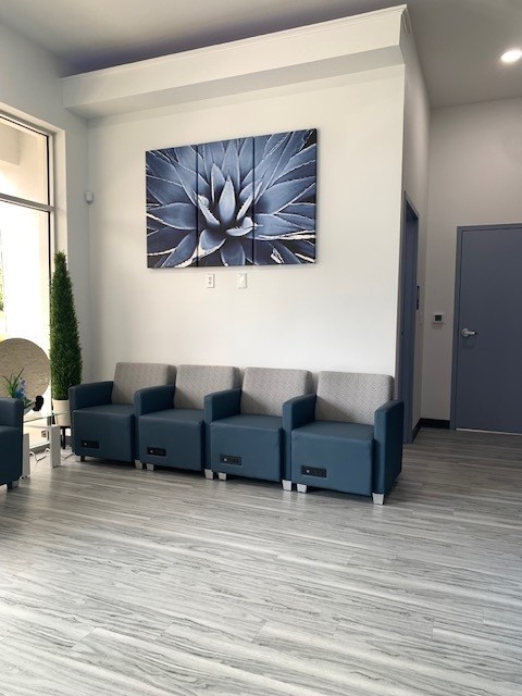 Doctor office lobby with chairs