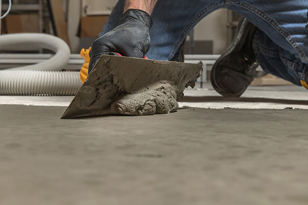 Trowel with floor patch