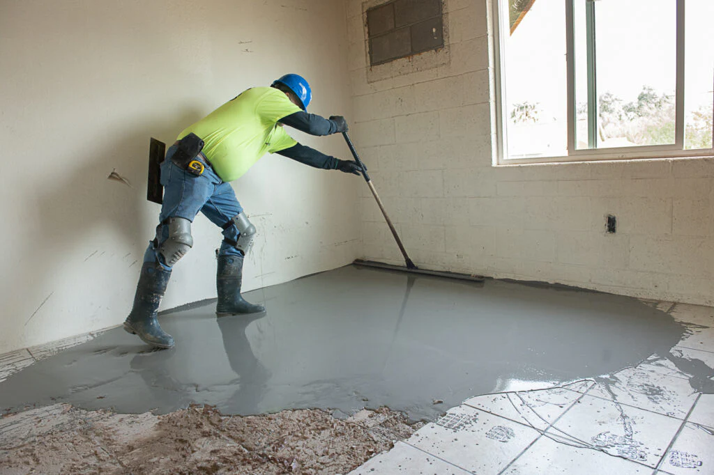 Installer with leveling rake