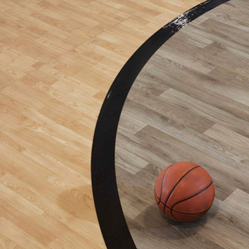 basketball court and ball